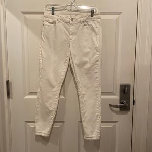 Loft.  Curvy skinny  size 6 jean. Frayed bottom.